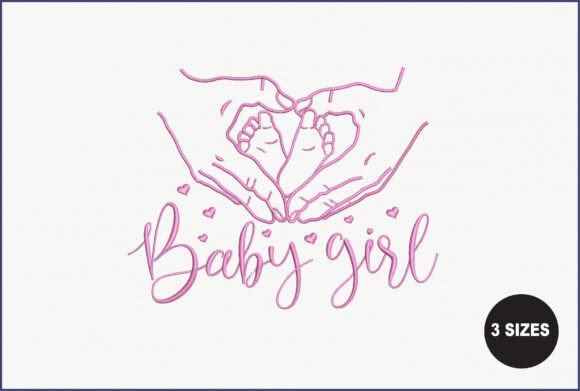 Baby Girl Embroidery Design
