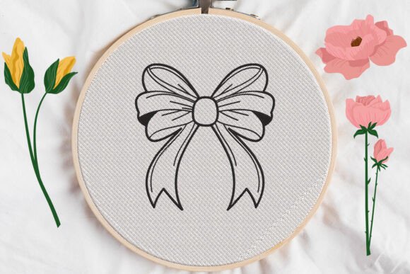 Bow Applique Embroidery