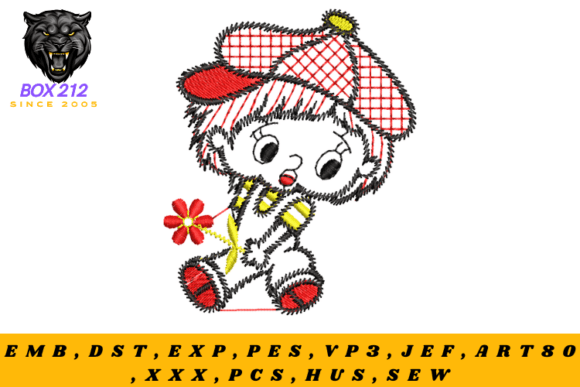 Boy Digital Embroidery Design