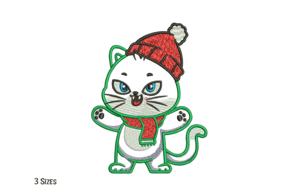 Christmas Cat Applique Embroidery Design Review