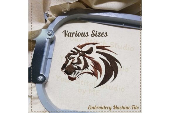 Tiger Mascot School Embroidery Digital