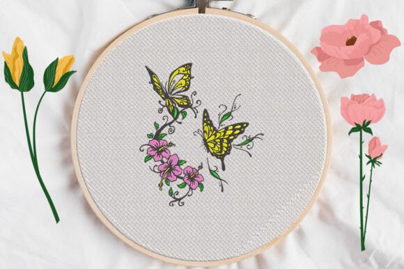 Yellow Butterflies Embroidery Review